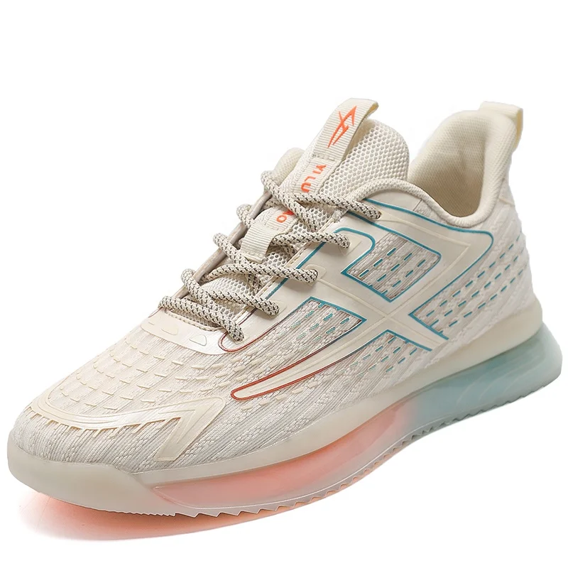 

New Dark Night Reflective Flying Woven Sneaker Shoes Comfortable Breathable Shock-Absorbing Lightweight Running Man's Shoes