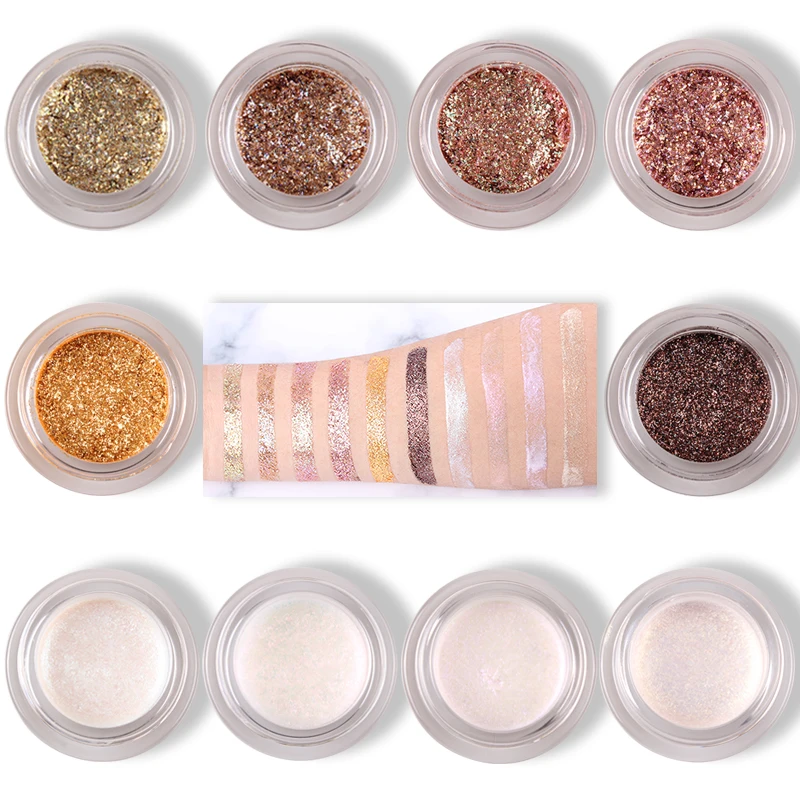 

Eye Makeup Gold Eyeshadow Loose Pigment Glitter Pigment Eyeshadow, 10 colors