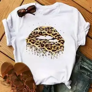 

Women's Fashion T-shirt Cute Cartoon Female Print Casual T-shirt Casual Top, As pictures