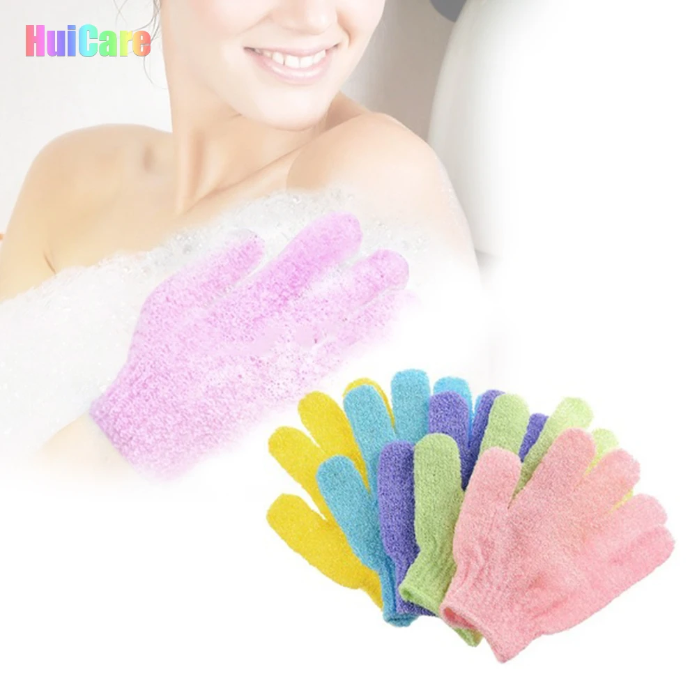 

Body Skin Care Shower Bathing Body Scrubber Glove Five Fingers Face Body Bath Scrubbing Gloves