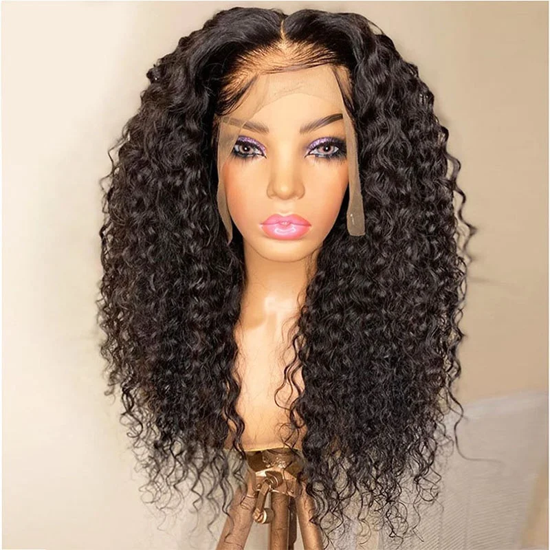 

Curly Hair Products Private Label Full Lace Human Hair Wig Kinky Curly Lace Frontal Wigs For Black Women 5x5 Lace Closure Wig