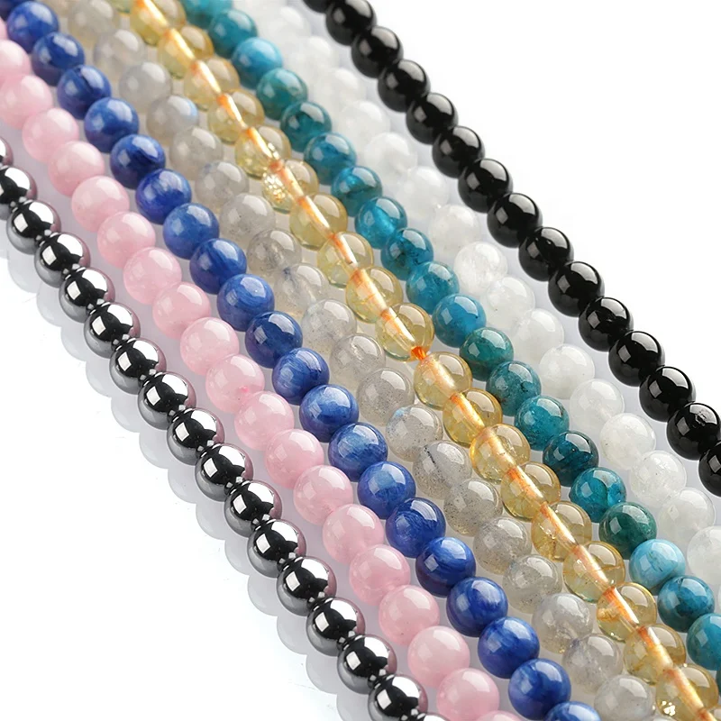 

natural loose gemstone stone crystal beads crystal white clear quartz round loose gem stone beads for bracelet jewelry making