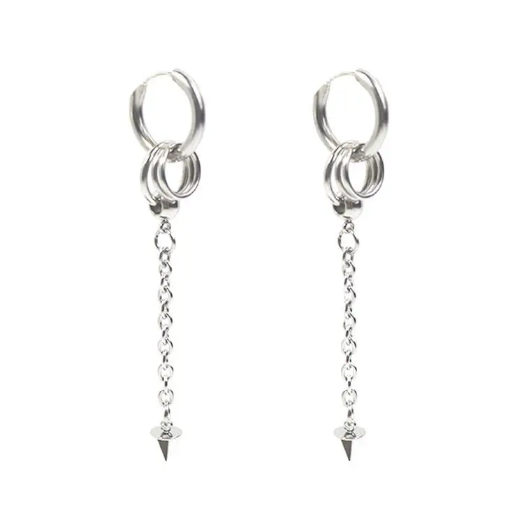 

Eico fashion gold 18k chain link earrings earring making charms designer custom hoop earrings women, Gold/silver/picture