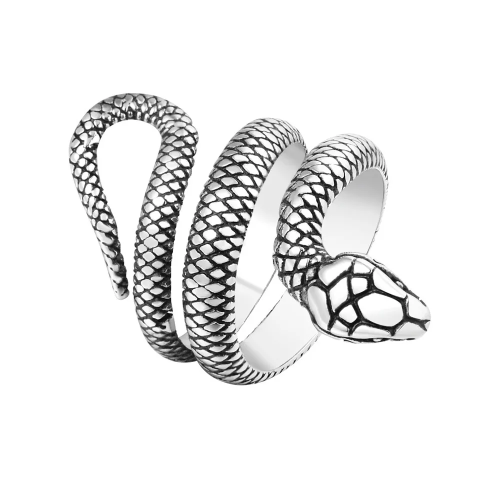 

Energinox Nordic Vintage Style Animal Men's Stainless Steel Snake Ring