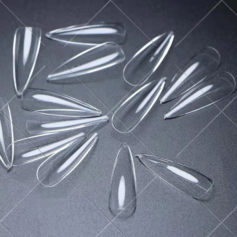 

Bellinails OEM custom private label full cover impress nails tips soft gel gelly tips press on nail tips, Clear