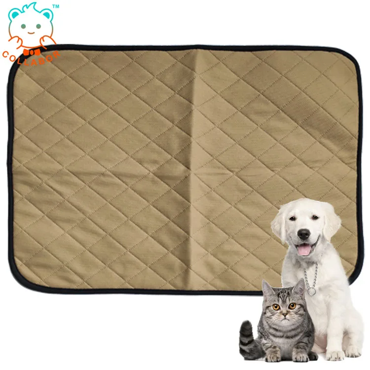 

COLLABOR Washable Cat Diaper Mat for Dog Pet Bed Urine Protect Diaper Mat Dog Mat Grids, Solid,printing