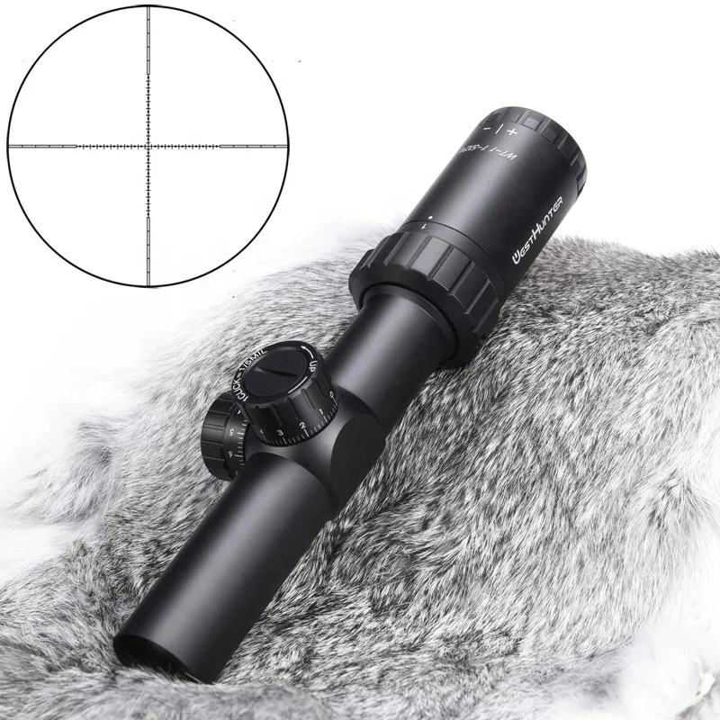 

Cheap Price WESTHUNTER WT-1 1-5X24 Hunting Compact Riflescope 30mm Tube Crystal Clear Mil Dot Reticle Optic Airsoft Sight
