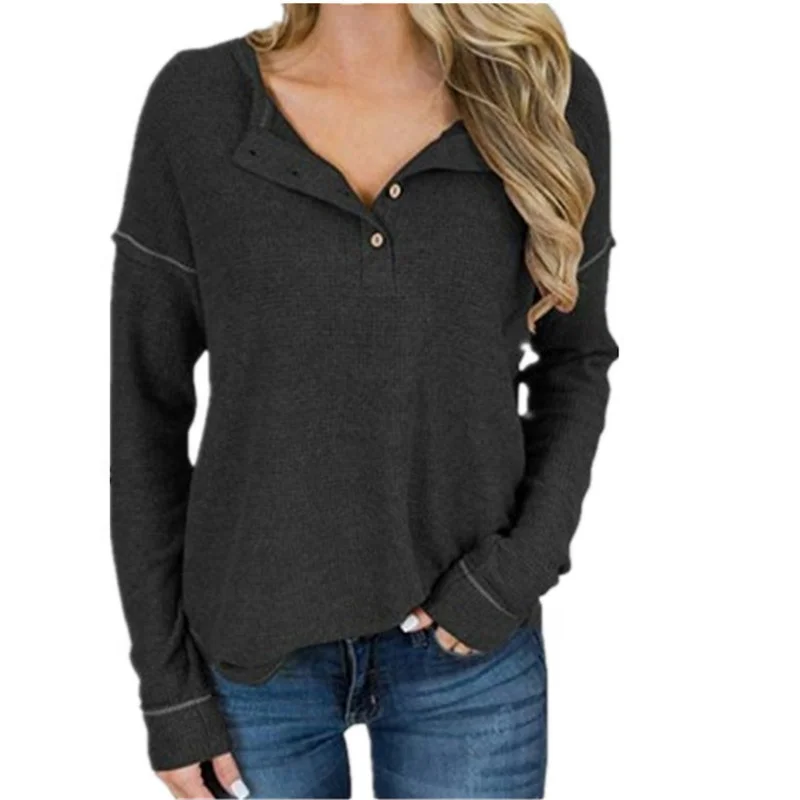 

Wholesale Free Shipping Fashion V-Neck Knitted Tops Shirts, Shown