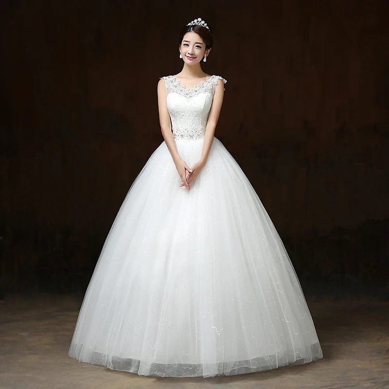 

Spring low cost hongkong wedding dress, White