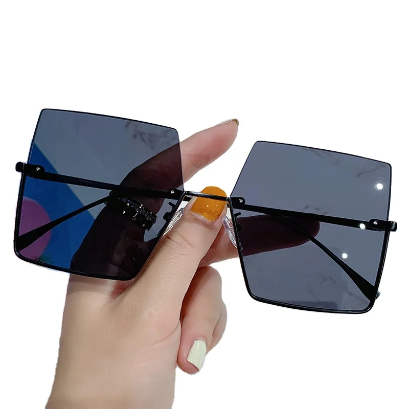 

Super Hot italy designce uv400 sunglasses japanese brands Metal Frame Square Shades Reflected Sunglasses