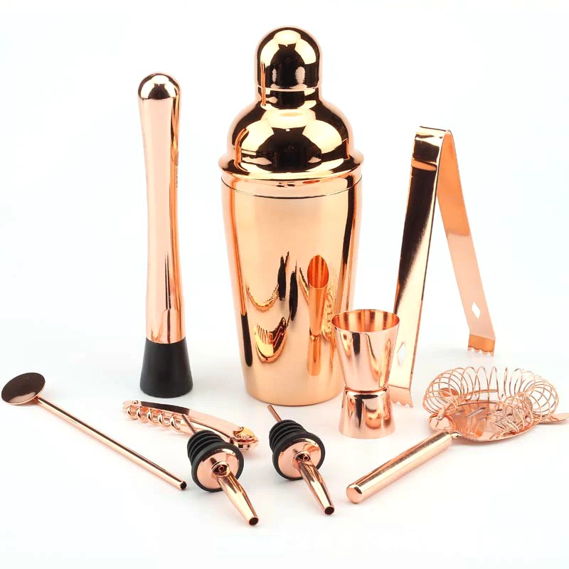 

High Quality Gift Stand Making Stainless Steel Table Bartending Kit And Martini Cocktail Shaker Set