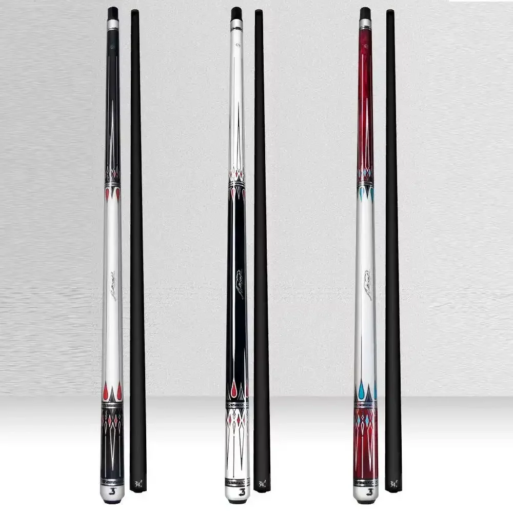 Premium Quality High Tech Uni Lock Carbon Shaft Maple Butt  1/2 Billiard Pool Cue