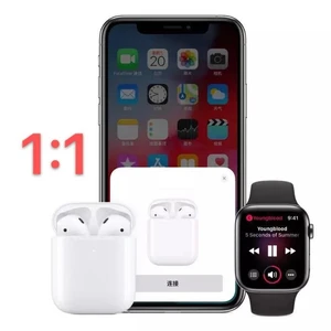 1:1 original for Airpods 2 wireless bluetooth earbuds with Popup Windows earphones