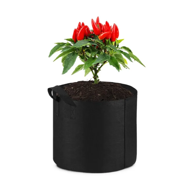 

Grow Bags Thickened Nonwoven Aeration Fabric Pots with Handles Heavy Duty Plant Grow Bag for Gardening 5/10/15/20/50Gallon, Black