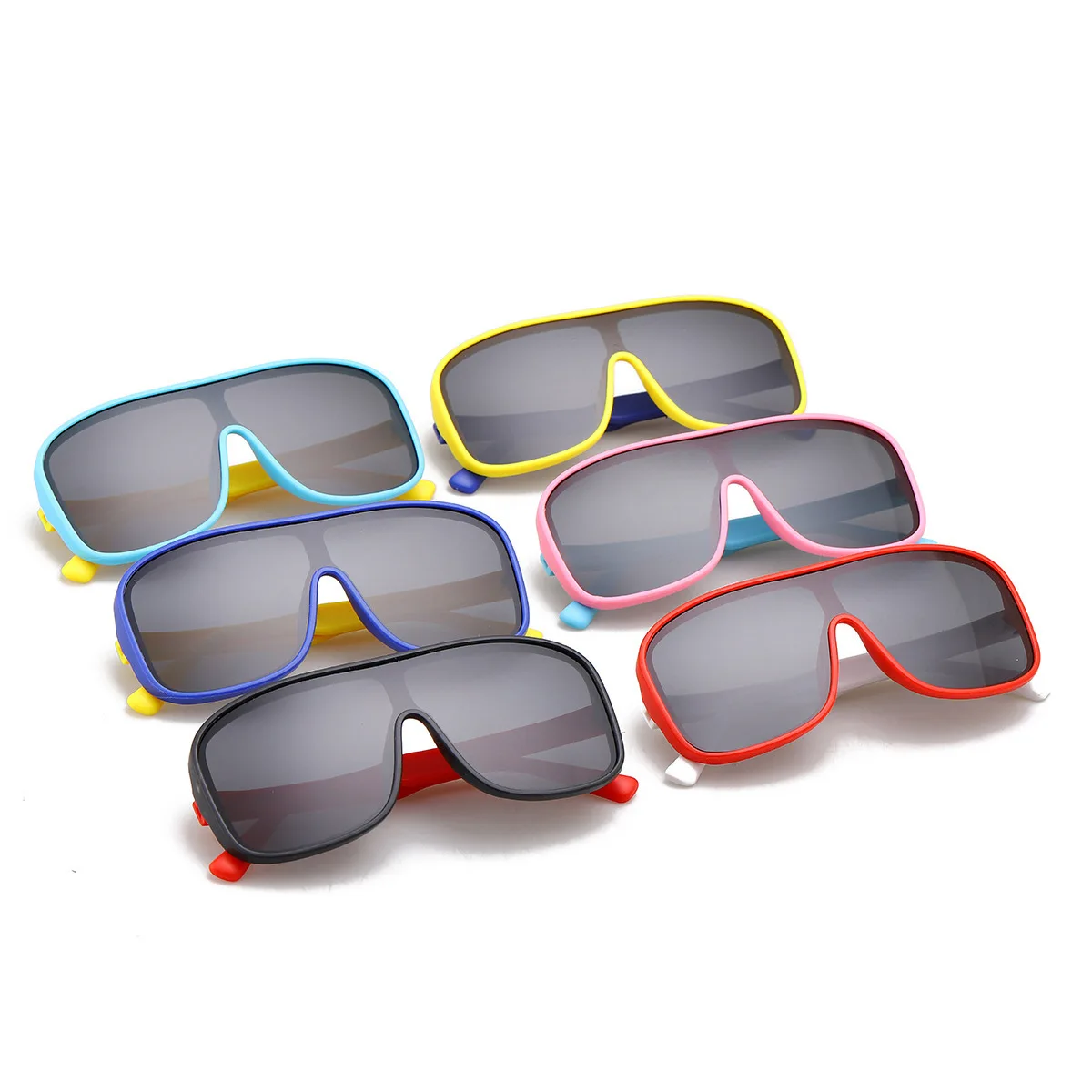 

One Piece Lens Colorful Kids Sunglasses Outdoor Sports Cycling Sunglasses