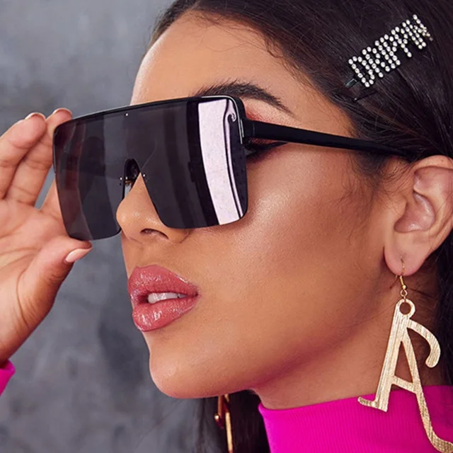 

Hot Selling One-piece Lenses Unisex 2020 Fashionable Oversized Sunglasses