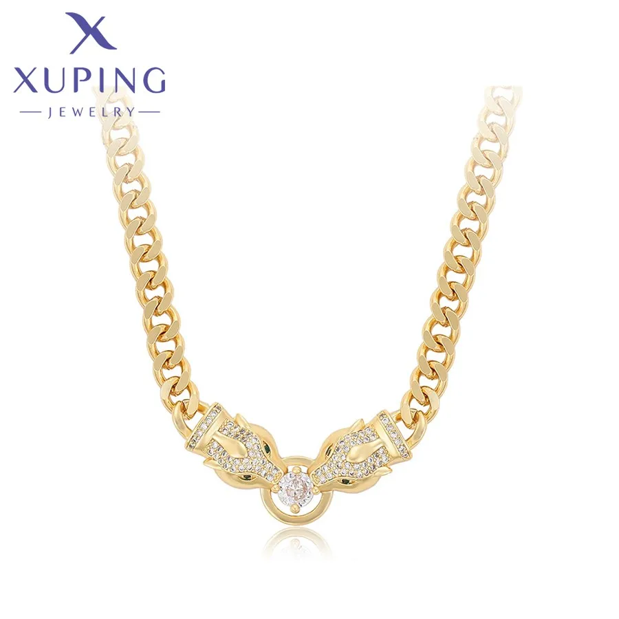 

necklace-01599 Xuping Jewelry Exquisite Gorgeous Luxury 14k Gold Diamond Necklace Jewelry Necklace Ladies Necklace