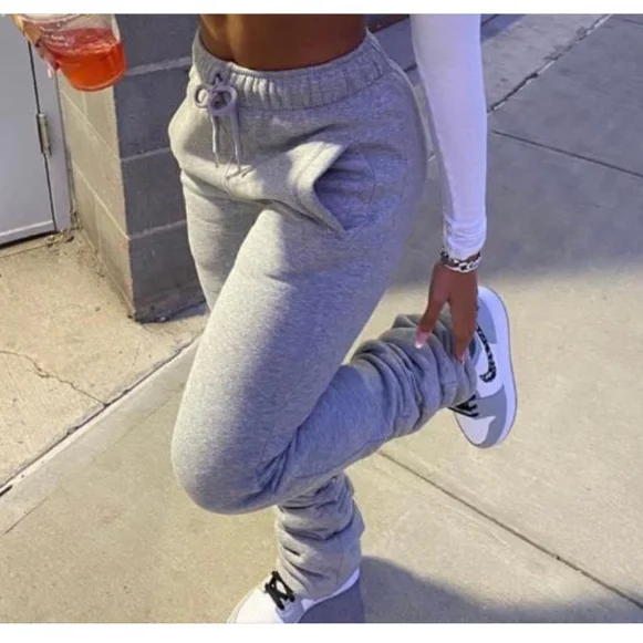 

Best Selling Quality 9 Colors Winter Jogger Pants Women Fashionable Stacked Pants Fall Sweat Stacked Leggings For Women