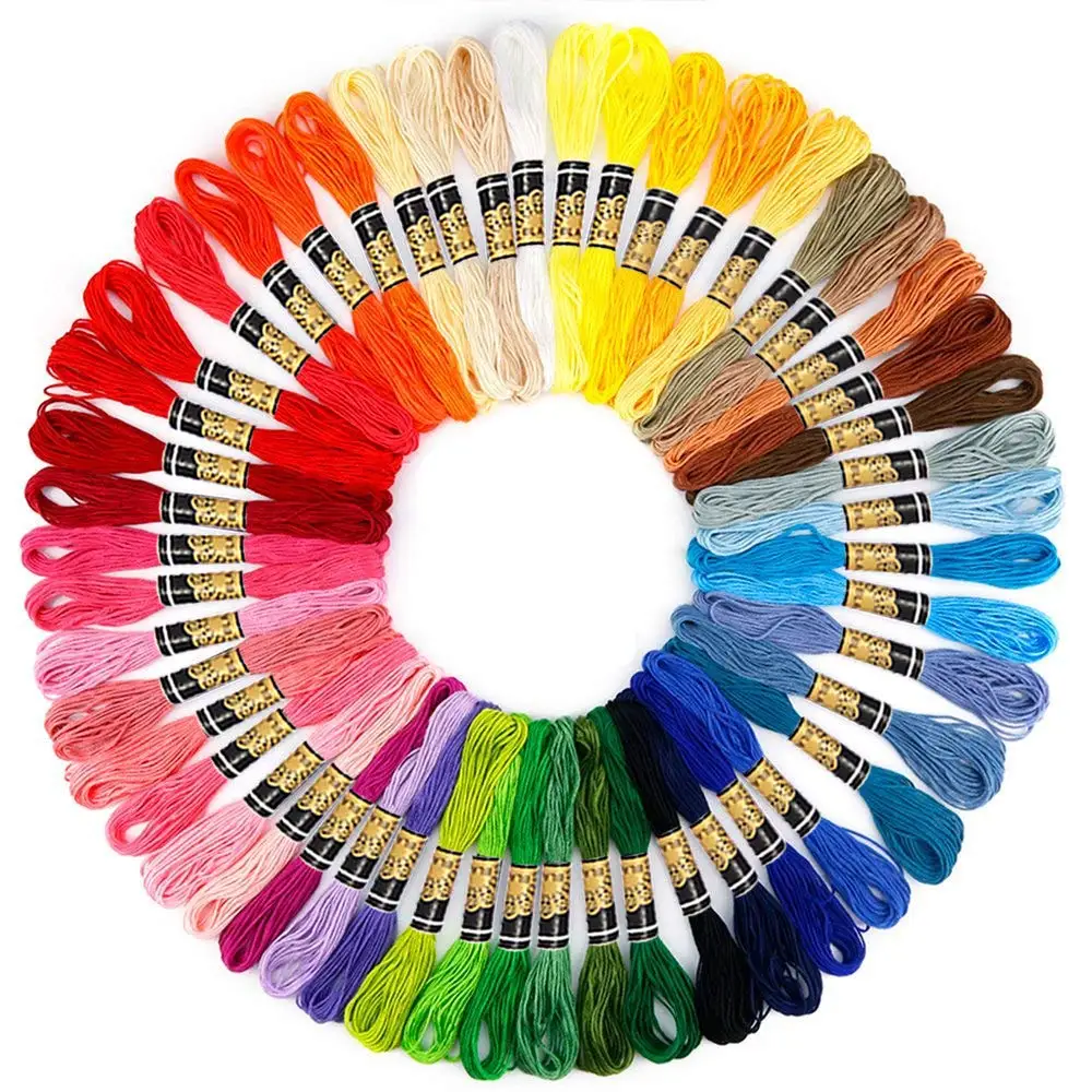 

50 Skeins Embroidery Thread Friendship Bracelets Floss Rainbow Color Embroidery Thread Cross Stitch Floss DIY Sewing Tools