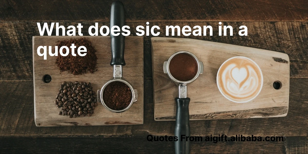 what does sic mean in a quote