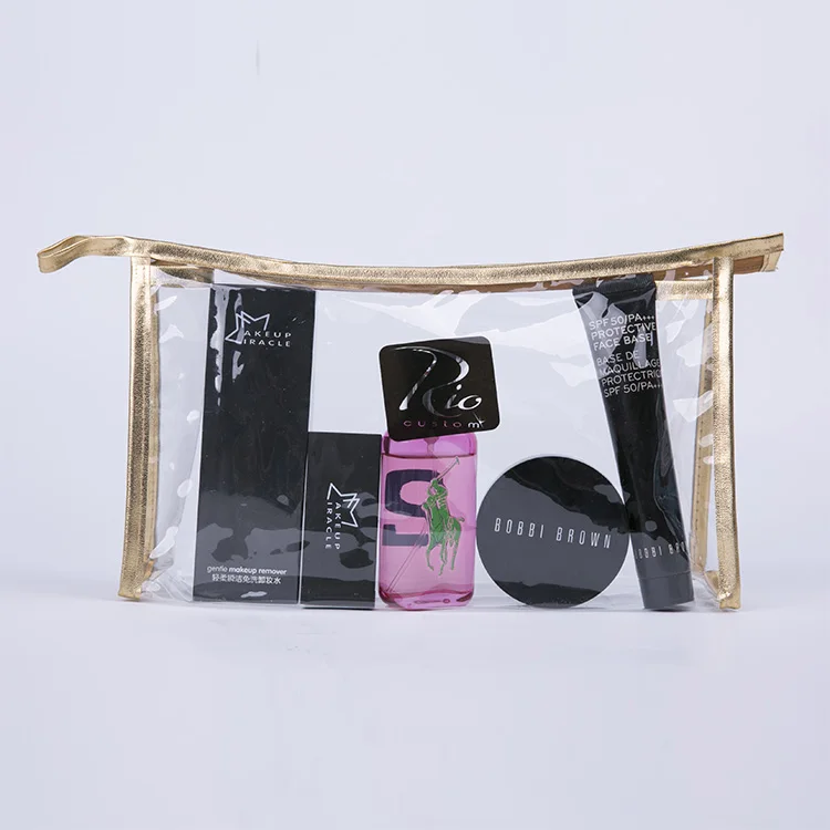 

Promotional Wholesale Ziplock Makeup Waterproof Clear PVC Cosmetic Bag,Transparent PVC Bag