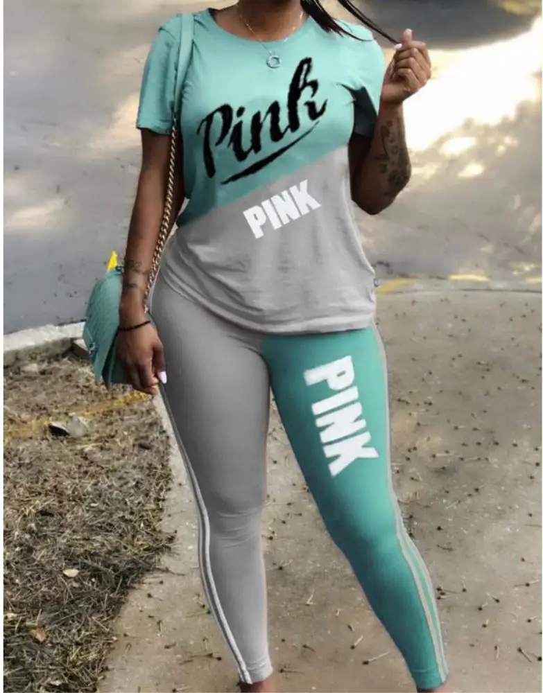 

New summer Streetwear Matching Set Fashional Hight Waist Women Stacked Pants Women Two Piece Set Women Clothing