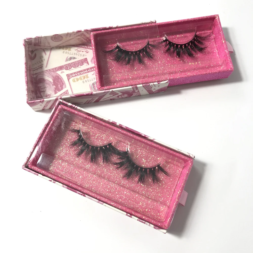 

qingdao eyelash factory lash box 3d bottom full strip mink lashes vendors 25mm handmade, Natural color