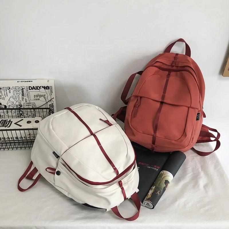 

Notebook travel backpack youth leisure school backpack new high-quality backpack, White/black/red