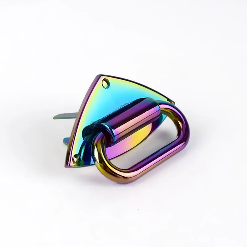 

Meetee KY164 Women Bag Decorative Buckles Colorful Handbag Handle Connector Bags Strap Hanger Triangle Buckle Hardware