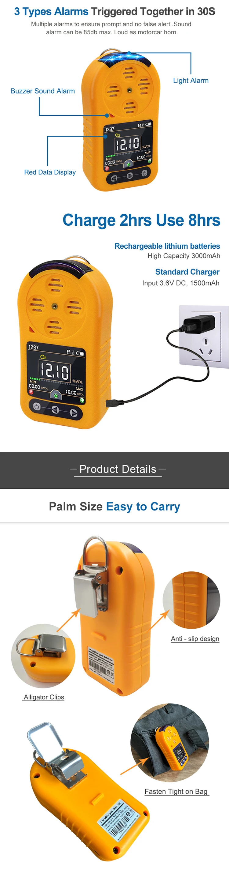 Multi Portable Oxygen Gas Detector O2 Gas Leak Detector Oxygen Analyzer With Lcd Buy Oxygen