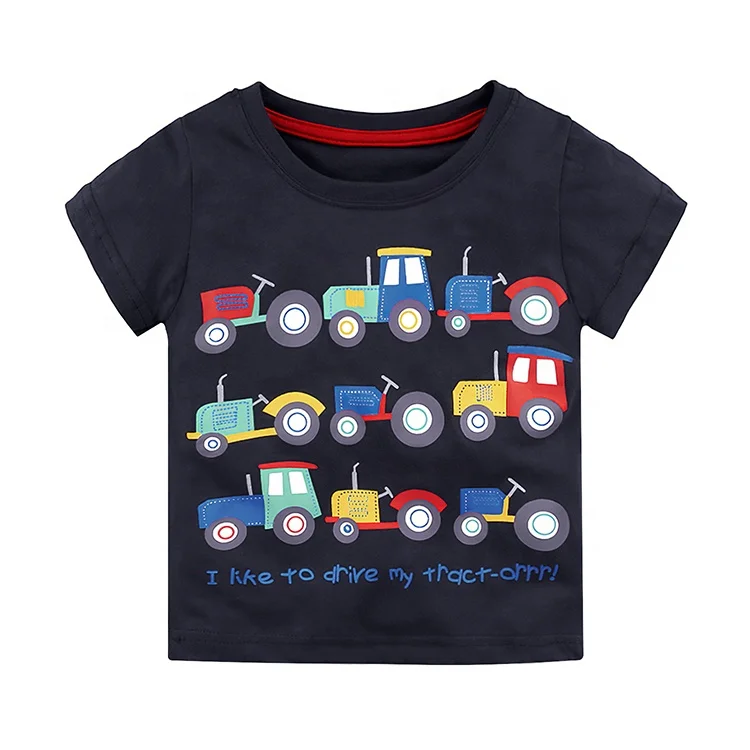 

Kids Casual T Shirts with Print Boy Children Clothes Boy's Shirts, Dark blue