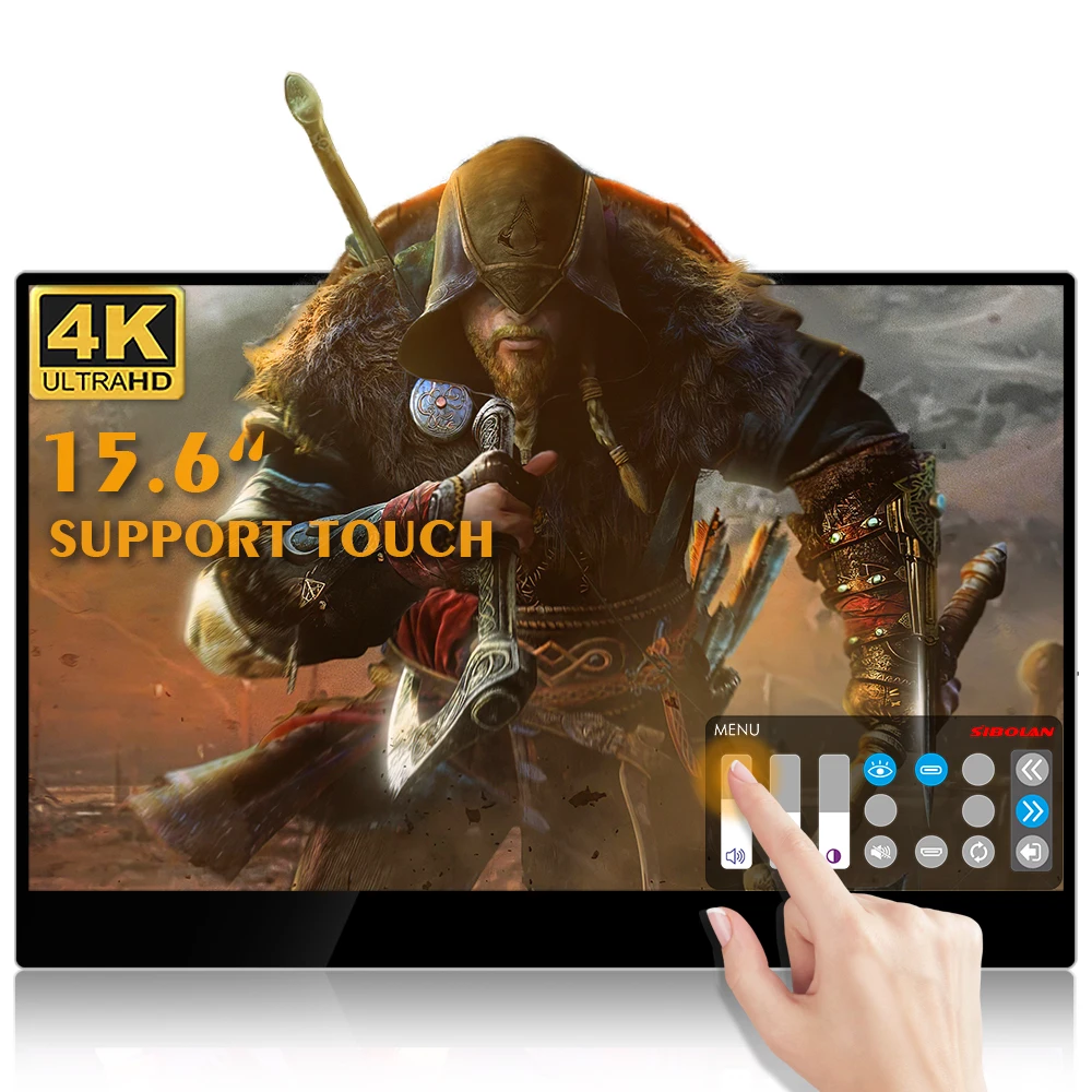 

Sibolan Computer Monitors Touch Screen Monitor Portable 4k 15.6 Inch Support Usb C Dropshipping
