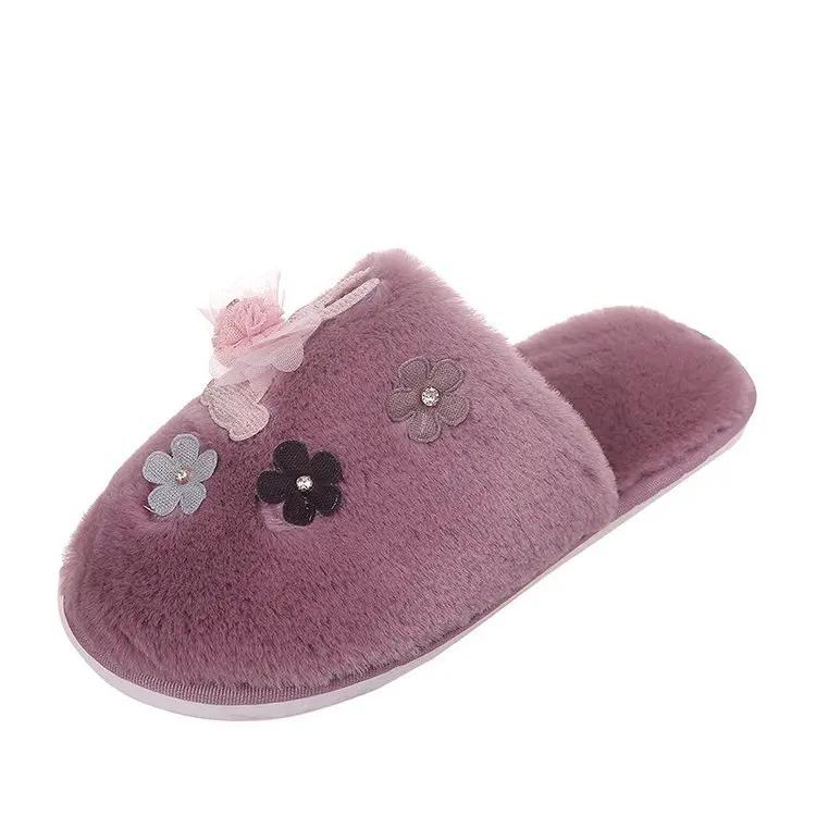 

Hot new style cute plush plush cotton slippers wholesale winter plush plush slippers