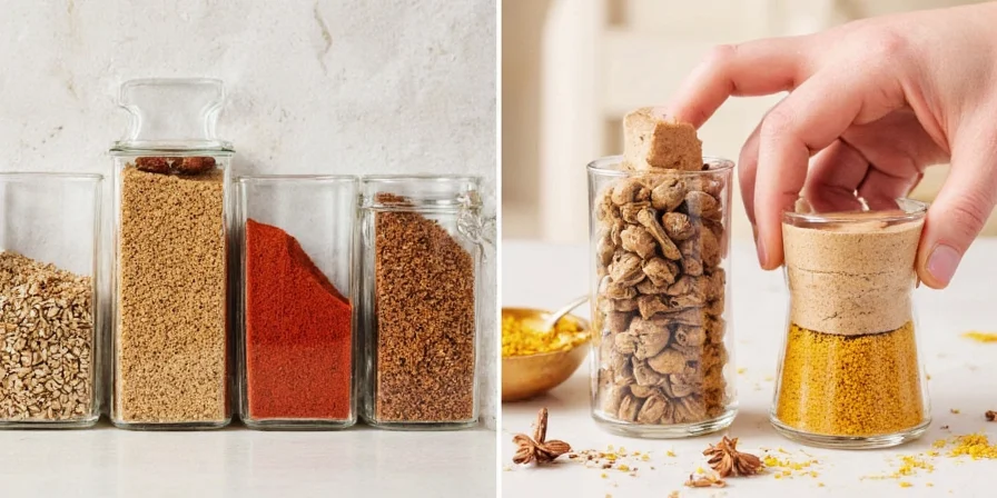 Mixing dry rub with Suma C in a bowl