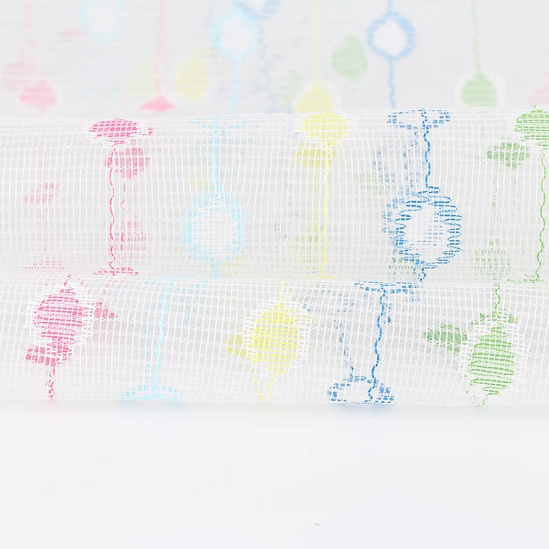 
Unique design exquisite craftsmanship star flower polyester floral embroidered mesh fabric 