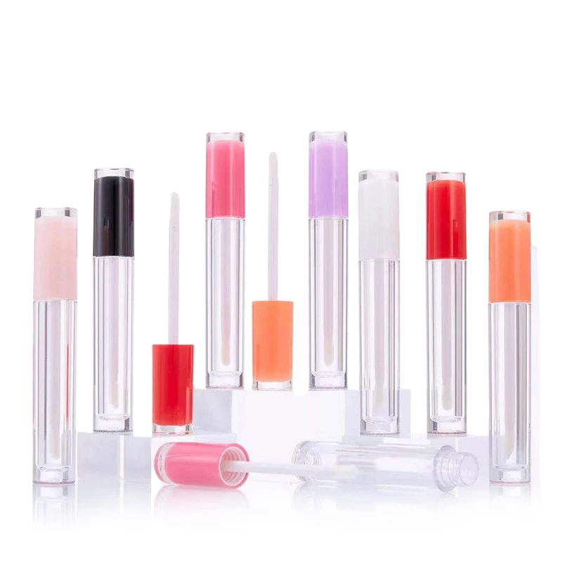 

Red white purple 5ml luxury black clear pink empty custom lip balm tube lipgloss tubes containers lip gloss tubes with wands