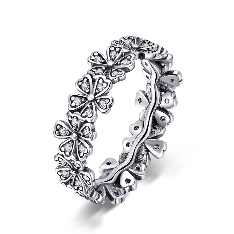 

2021 Hot Sale Fashion Wedding Rings Women Flower Shape Rings 925 Sterling Silver Rings Jewelry For Women