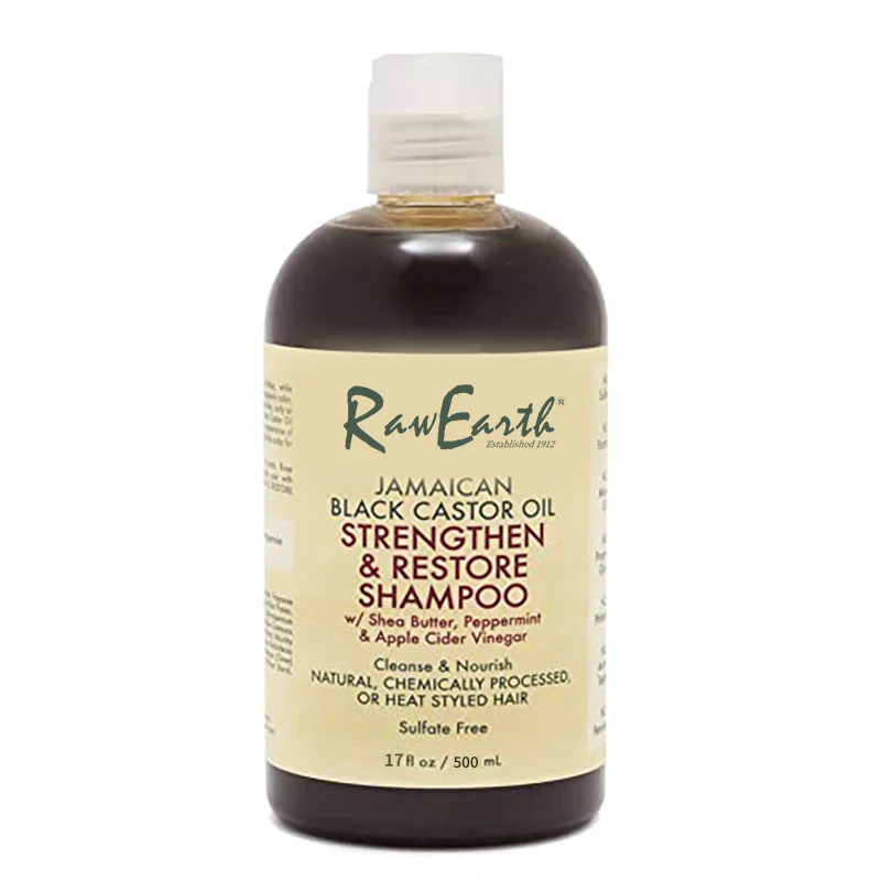 

RAW EARTH Jamaican Black Castor Oil Strengthen & Restore for Damaged Hair Shampoo shampoo for Damaged Hair 500 ml