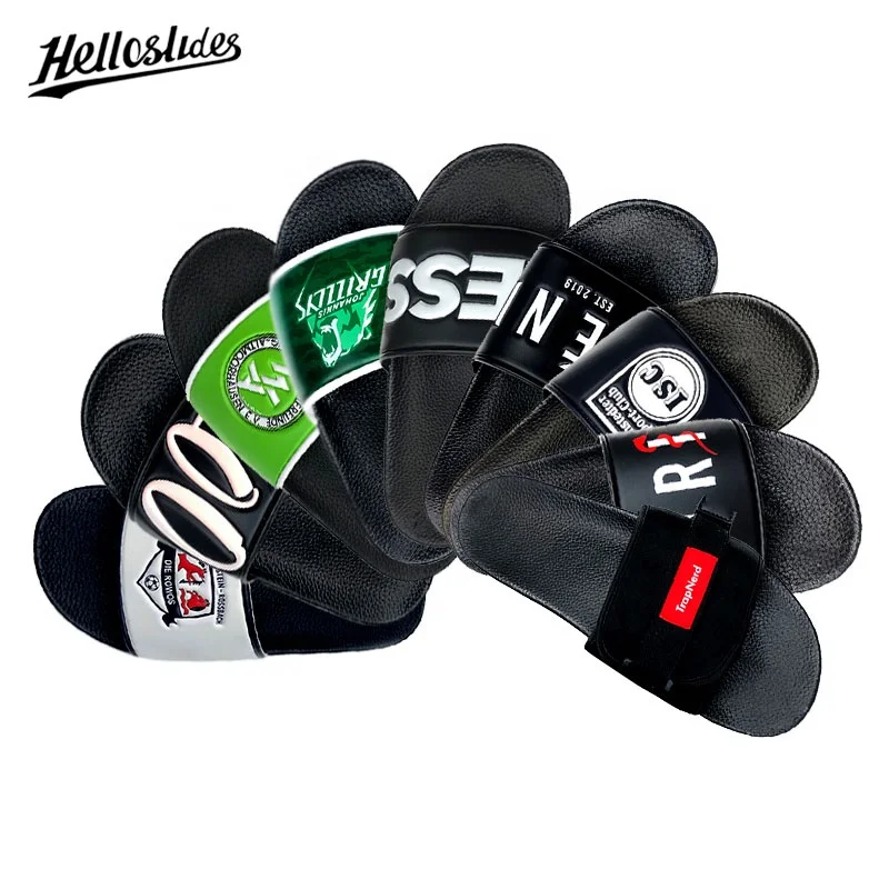 

Helloslides Footwear Slipper Oem Slides Blank Sublimation Slides Custom Sandals With Logo Designer Slides Famous Brands