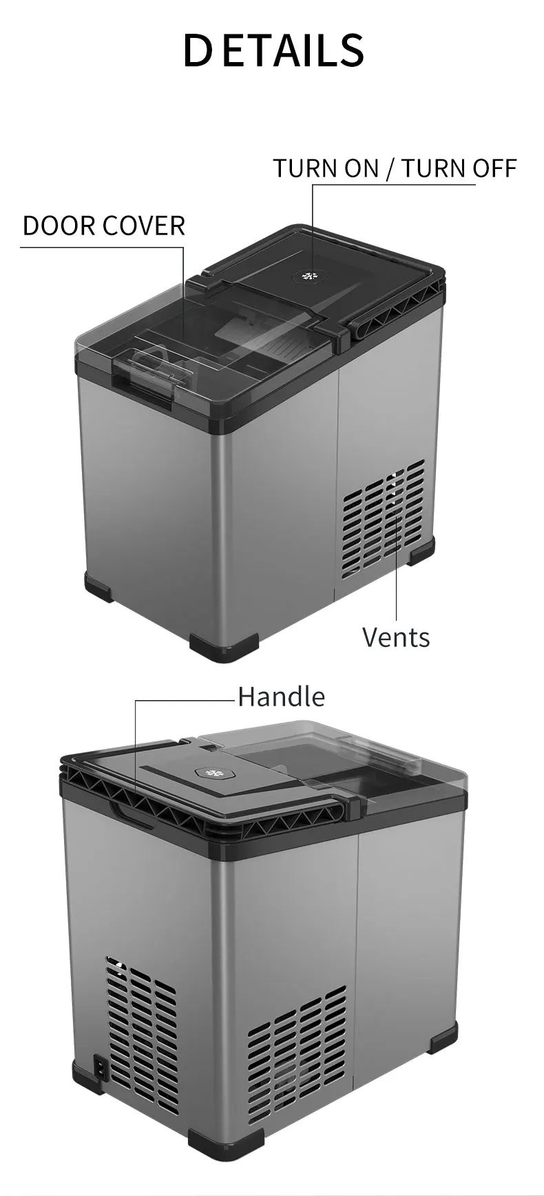 Portable Ice Maker Countertop Ice Maker For Car Home Dual Use 12v 24v