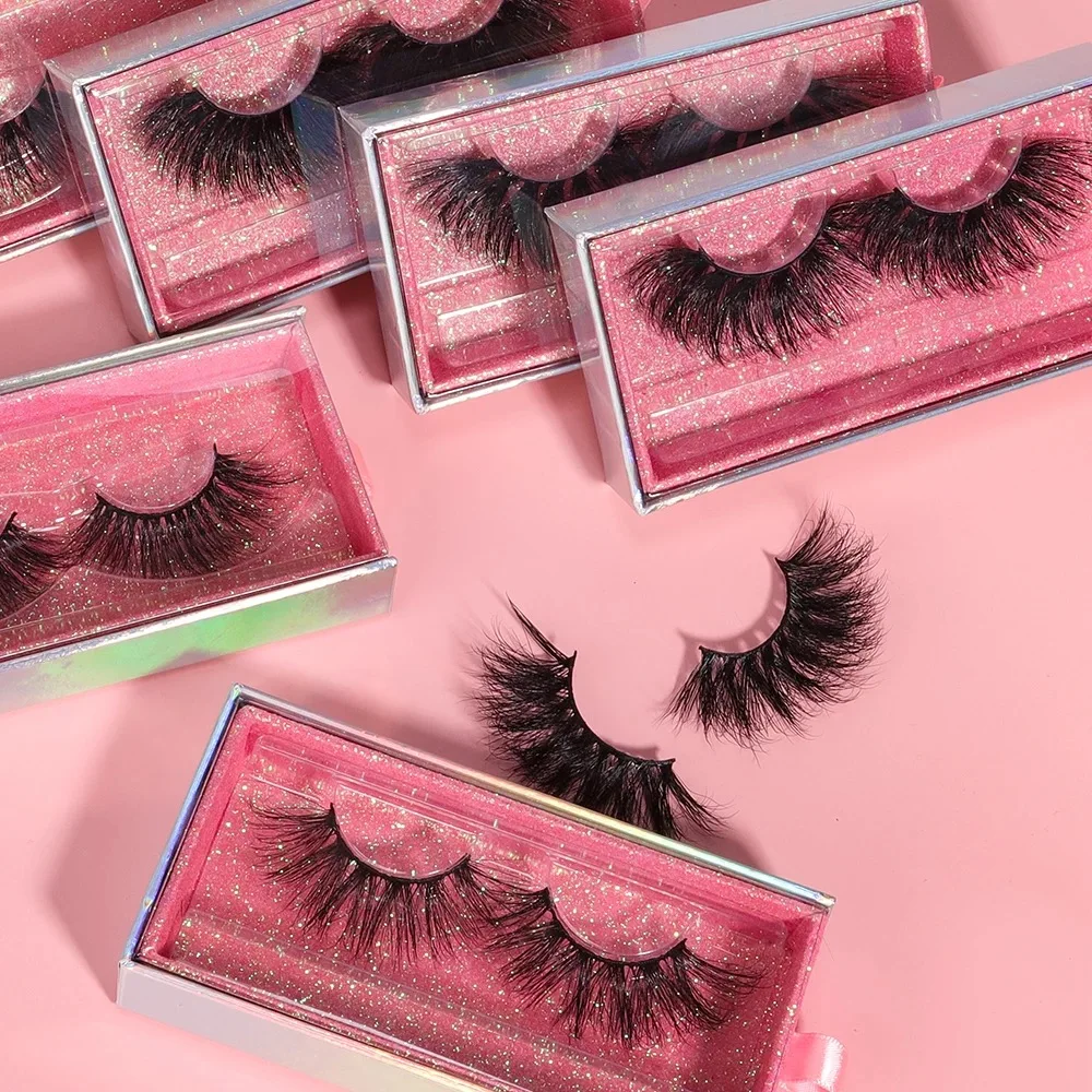 

25mm mink eyelash vendor eyelash cases custome eyelash box, Natural black