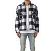 Short Length Slim Fit Black and White Checked Brushed Fleece Jacket
