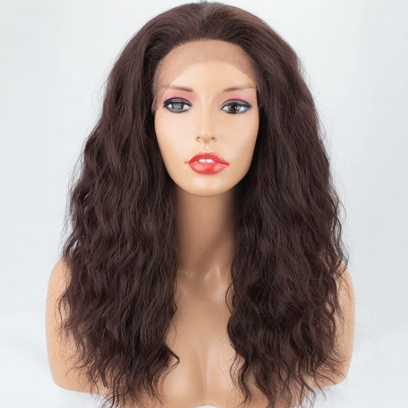 

Aliblisswig Natural Wavy Copper Red Mix Lace Front Wigs Heat Resistant Fiber Synthetic Hair Wigs, Transparent wig