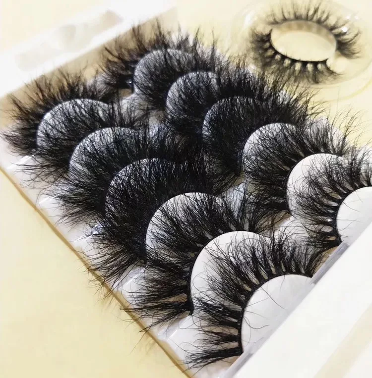 

Handmade Private Label Faux Mink 25mm 30mm Lashes Bulks Wispy False 3d Mink Eyelashes Wholesale, Natural black mink eyelashes