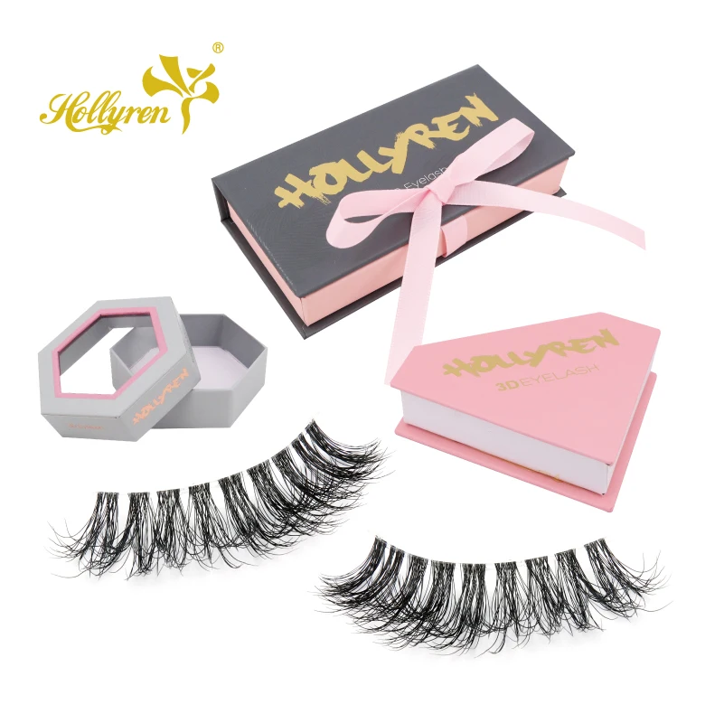 

Qingdao Hollyren Lash Faux Human Hair High Quality Eye Lashes Human Hair Bottom Eyelashes