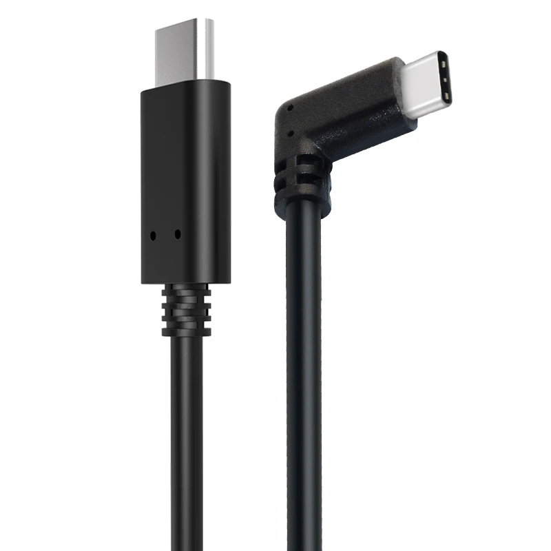 

Short 0.4m portable black right angle 60w PD QC fast charging usb type c 3.0 to straight type c cable, Customized