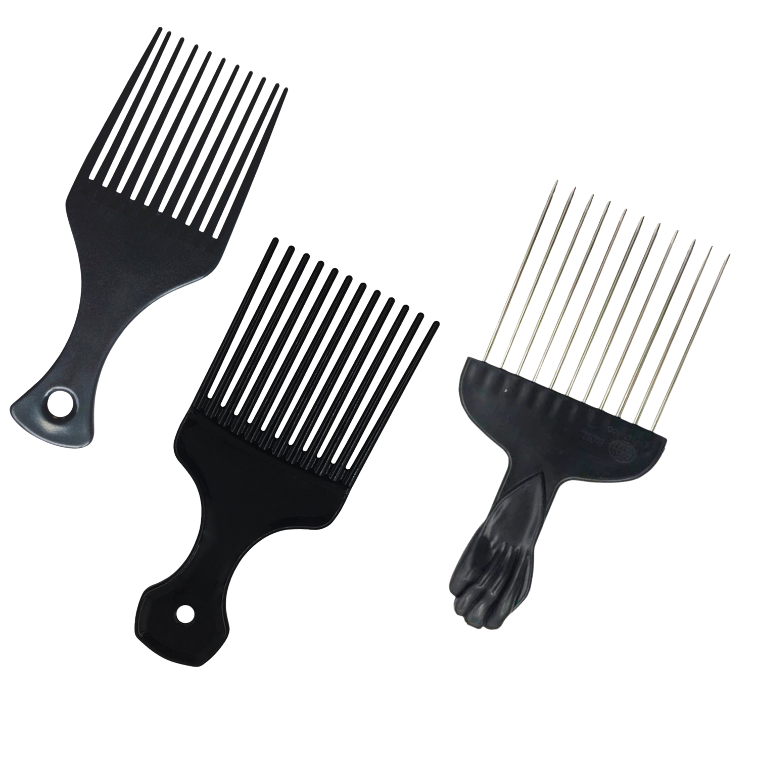 

Homtak Private Label professional Heat resistant durable hair Salon equipment Anti static Comb Carbon Fiber afro combs, Black