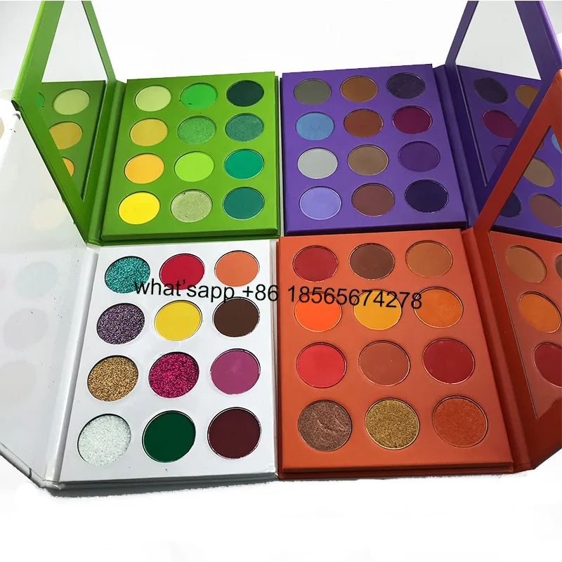 

Private label make up cosmetics no brand new 12 colors high pigment eyeshadow palette