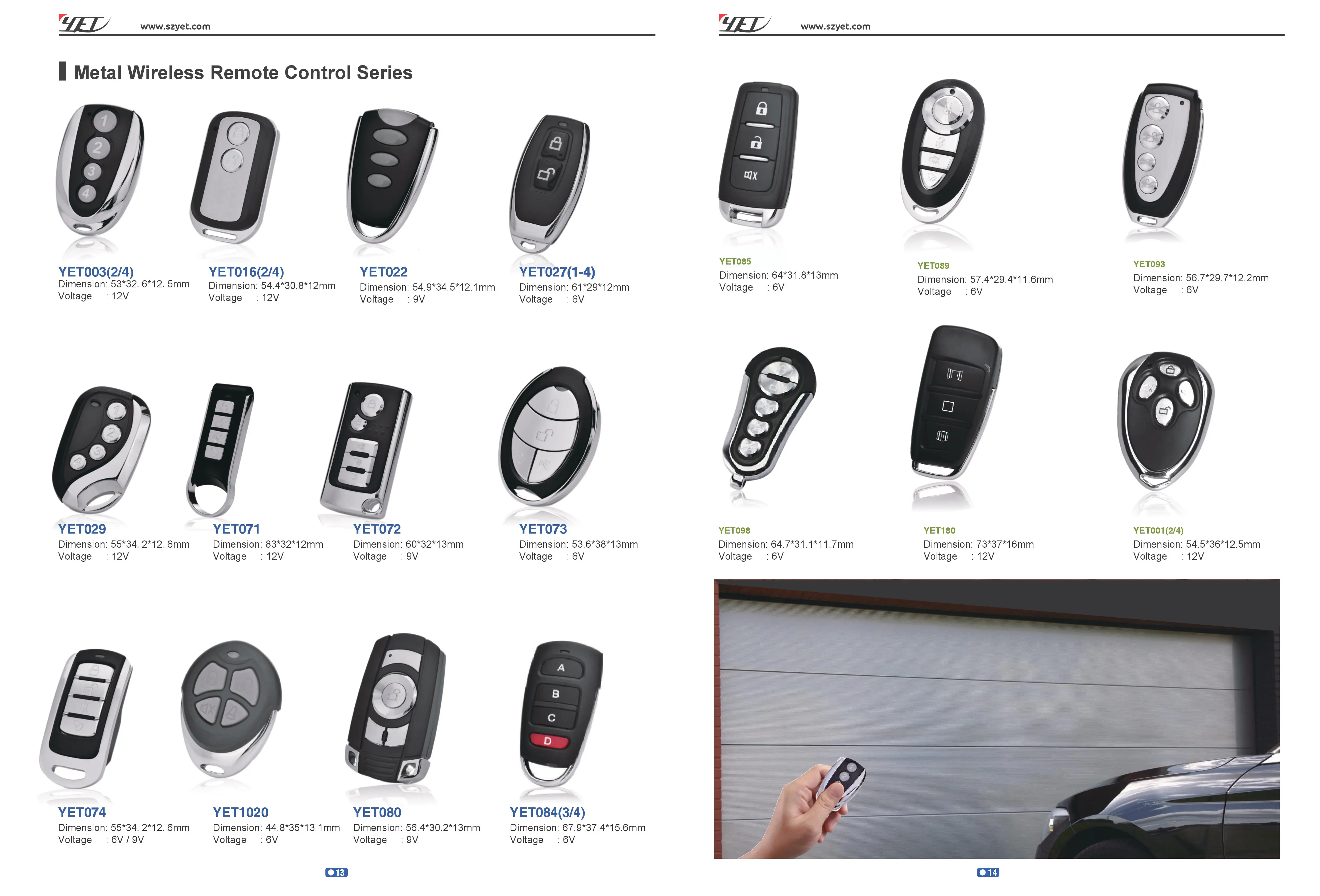 Smart Home Replacement 868mhz Remote Control Gate Opener Yet084 Buy Gate Opener Remote Control