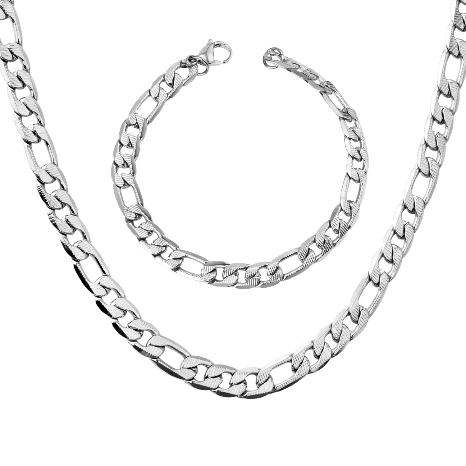 

hip hop rap necklace bracelet set trendy men's fashion br thick straps three colors hawaiian earrings jewelry sets